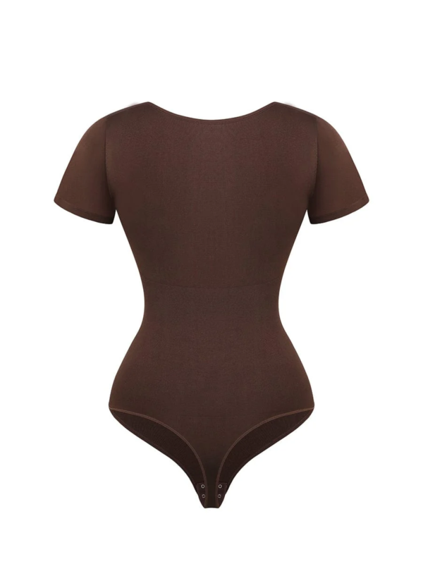 Seamless Short-Sleeved Thong Bodysuit - Image 2