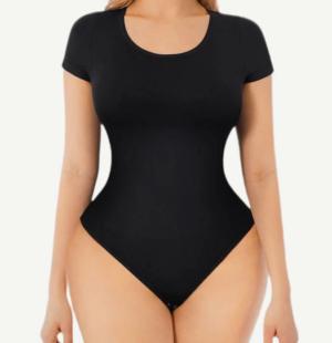Seamless Short-Sleeved Thong Bodysuit